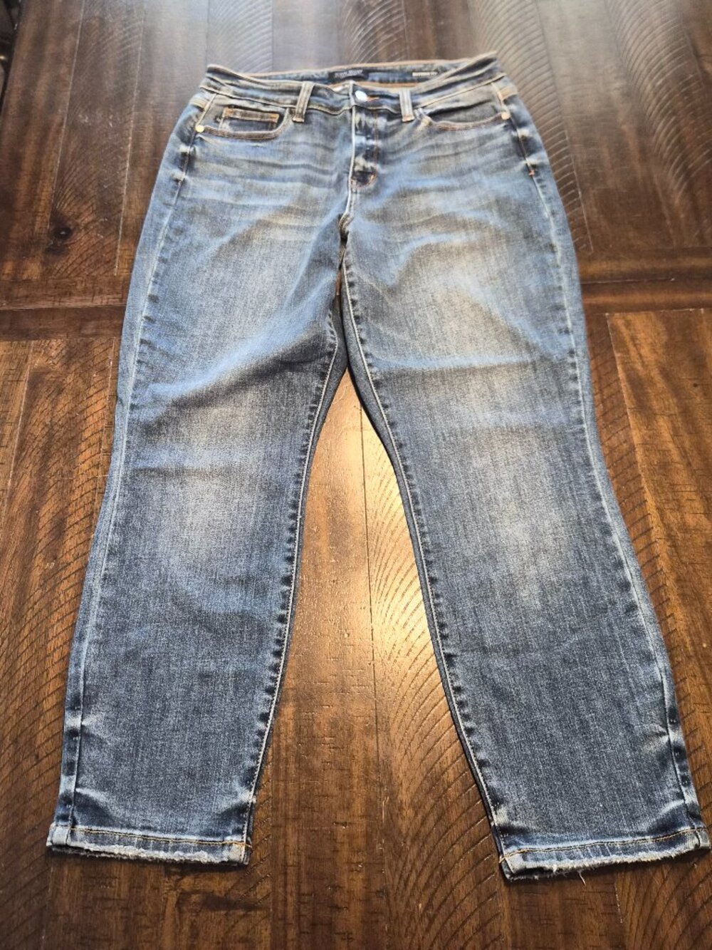 Judy Blue Women's Boyfriend Jeans Blue Size 11/30 30x27 High Rise Stretch H118